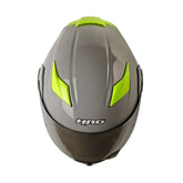 Casco Hro 3400Dv Evo Solid Gris Amarillo Visor Iridium Silver